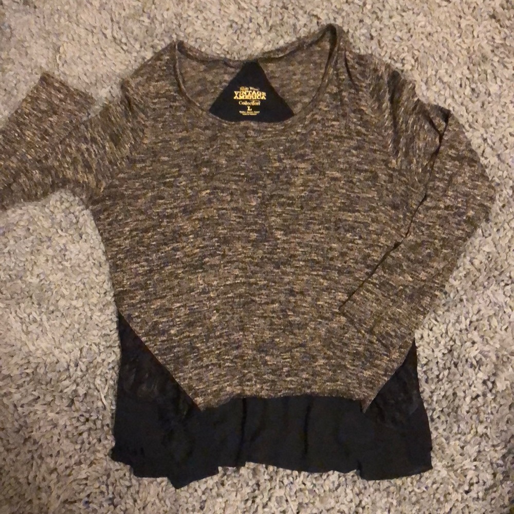 Black high-low sweater